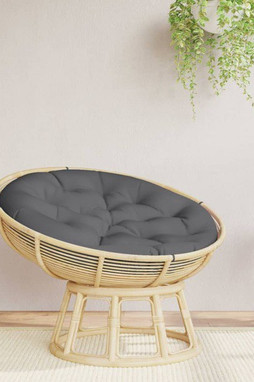 vidaXL 361962 - Coussin rond anthracite Ø 100 x11 cm tissu oxford