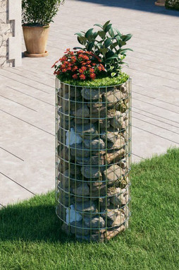 vidaXL 152016 - Poteau à gabion circulaire Acier galvanisé Ø50x100 cm
