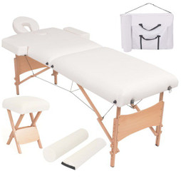 vidaXL 110154 - Table de massage pliable et tabouret 10 cm dépaisseur