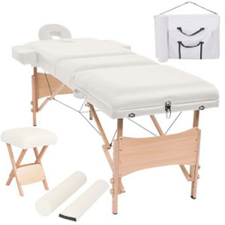 vidaXL 110156 - Table de massage pliable et tabouret 10 cm dépaisseur