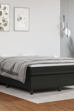 vidaXL 3121077 - Cadre de lit noir 152x203 cm similicuir