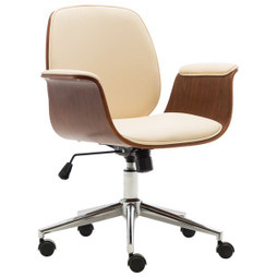 vidaXL 283127 - Chaise de bureau Bois courbé et similicuir