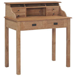 vidaXL 282851 - Bureau 90x50x100 cm bois de teck solide