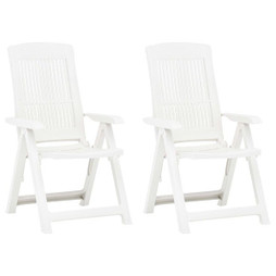 vidaXL 48766 - Chaises inclinables de jardin lot de 2 Plastique