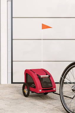 vidaXL 93950 - Remorque de vélo pour animaux de compagnie rouge