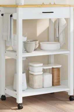 vidaXL 376096 - Chariot de cuisine MONZA 60x40x90 cm bois massif de pin