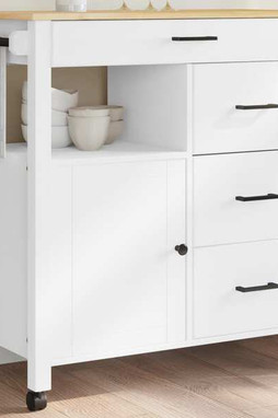 vidaXL 376111 - Chariot de cuisine MONZA 84x40x90 cm bois massif de pin