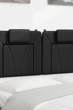 vidaXL 374788 - Coussin de tête de lit noir 137 cm similicuir