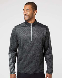 Adidas A284 - Pull quart de zippé en éponge brossée et chinée