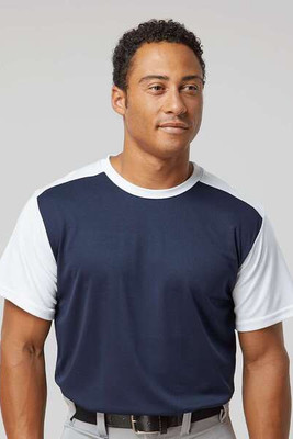 Alleson Athletic 532CJ - Camiseta de béisbol con cuello redondo