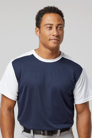 Alleson Athletic 532CJ - Camiseta de béisbol con cuello redondo