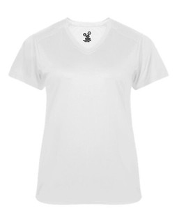Badger 4062 - Camiseta con cuello en V para mujer Ultimate SoftLock™.