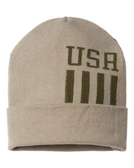 CAP AMERICA RK12 - USA-Made Patriotic Cuffed Beanie