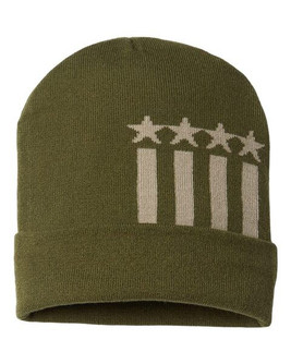 CAP AMERICA RK12 - USA-Made Patriotic Cuffed Beanie