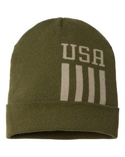 CAP AMERICA RK12 - USA-Made Patriotic Cuffed Beanie