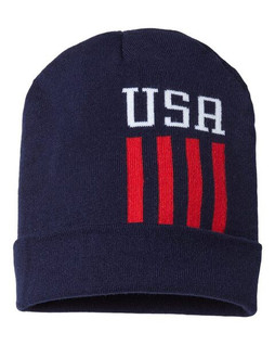 CAP AMERICA RK12 - USA-Made Patriotic Cuffed Beanie