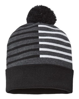CAP AMERICA RKH12 - USA-Made Half Color Beanie