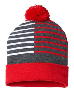 CAP AMERICA RKH12 - USA-Made Half Color Beanie