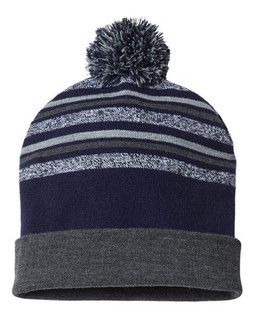 CAP AMERICA RKL12 - USA-Made Striped Beanie