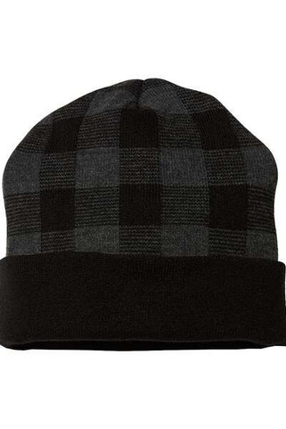 CAP AMERICA RKP12 - USA-Made Plaid Beanie