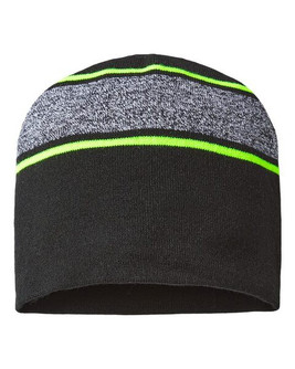 CAP AMERICA RKV9 - USA-Made Variegated Striped Beanie