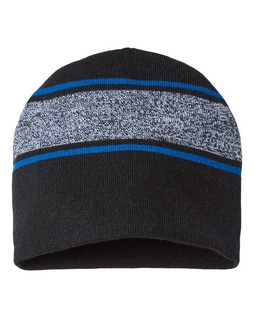 CAP AMERICA RKV9 - USA-Made Variegated Striped Beanie