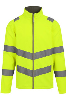 REGATTA RGA712 - HI-VIS PRO CONTRACT ABLAZE 2 LAYER SOFTSHELL JACKET (CLASS 3)