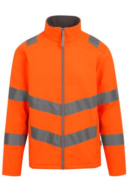REGATTA RGA712 - HI-VIS PRO CONTRACT ABLAZE 2 LAYER SOFTSHELL JACKET (CLASS 3)