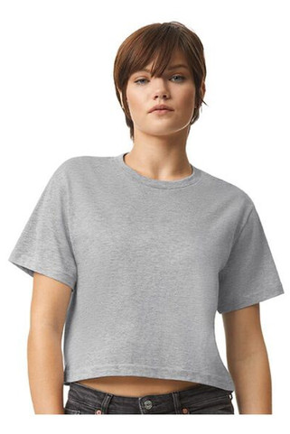 American Apparel 102 - Camiseta Boxy de punto fino para mujer
