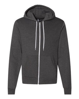 American Apparel F497US - Sudadera con capucha y cremallera completa de forro polar Flex, fabricada en EE.UU