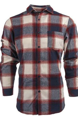 Burnside 8212 - Camisa de franela con bolsillos abiertos