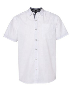 Burnside 9290 - Peached Printed Poplin Short Sleeve Shirt