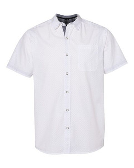 Burnside 9290 - Peached Printed Poplin Short Sleeve Shirt