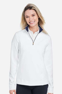 Fairway & Greene F12250 - Jersey de mujer Wells Quarter-Zip Tech Pullover