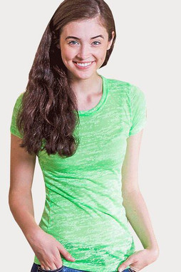 In Your Face H03 - Juniors Neon Burnout Crew T-Shirt