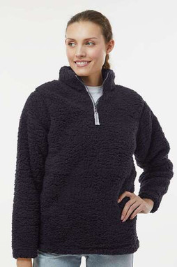 J. America 8451 - Women’s Epic Sherpa Quarter-Zip Pullover