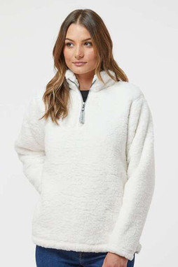 J. America 8451 - Women’s Epic Sherpa Quarter-Zip Pullover