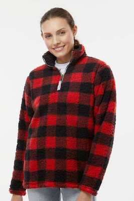 J. America 8451 - Women’s Epic Sherpa Quarter-Zip Pullover