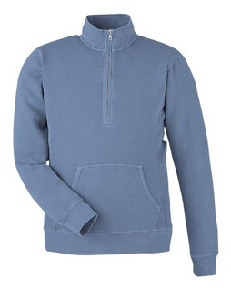 J. America 8732 - Pigment-Dyed Fleece Quarter-Zip Pullover