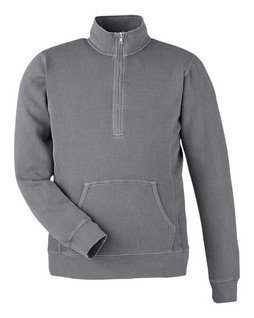 J. America 8732 - Pigment-Dyed Fleece Quarter-Zip Pullover