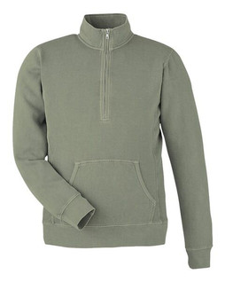 J. America 8732 - Pigment-Dyed Fleece Quarter-Zip Pullover