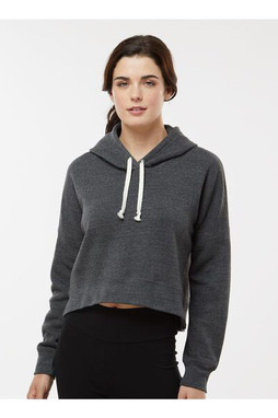 J. America 8853 - Womens Crop Hooded Sweatshirt