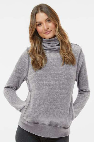 J. America 8930 - Women’s Zen Fleece Cowl Neck Sweatshirt