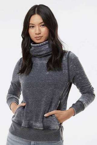 J. America 8930 - Women’s Zen Fleece Cowl Neck Sweatshirt