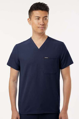 Jaanuu M10001 - Holmes Everyday 1-Pocket Scrub V-Neck Top
