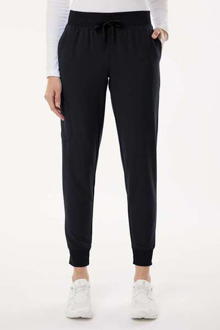 Jaanuu W20003P - Joggers médicos con cintura de punto Silex, mujer - Tallas pequeñas