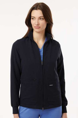 Jaanuu W60001 - Womens Ceri Essential Full-Zip 6-Pocket Scrub Jacket