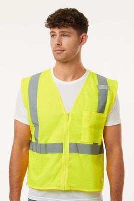 Kishigo 1089-1090 - Single Pocket Zipper Mesh Vest