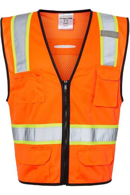 Kishigo 1580-1581 - 6 Pocket Contrast Class 2 Vest