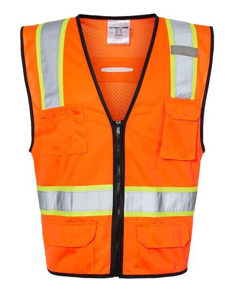 Kishigo 1580-1581 - 6 Pocket Contrast Class 2 Vest